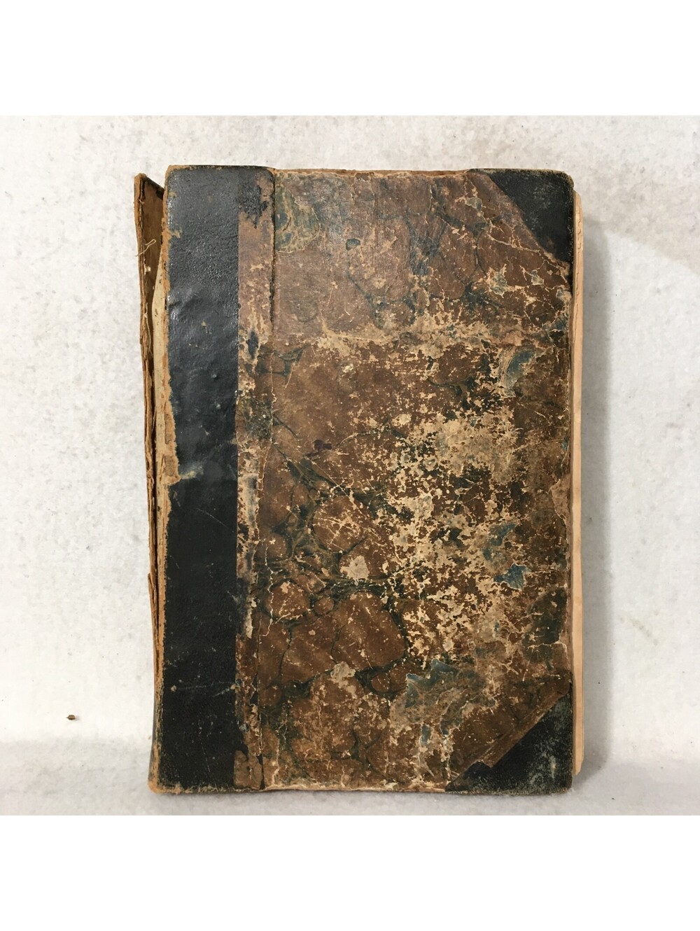 Antique 19thC Holy Bible Vol 1 Folk Art Rebound Cover Peoples Magazine Venning